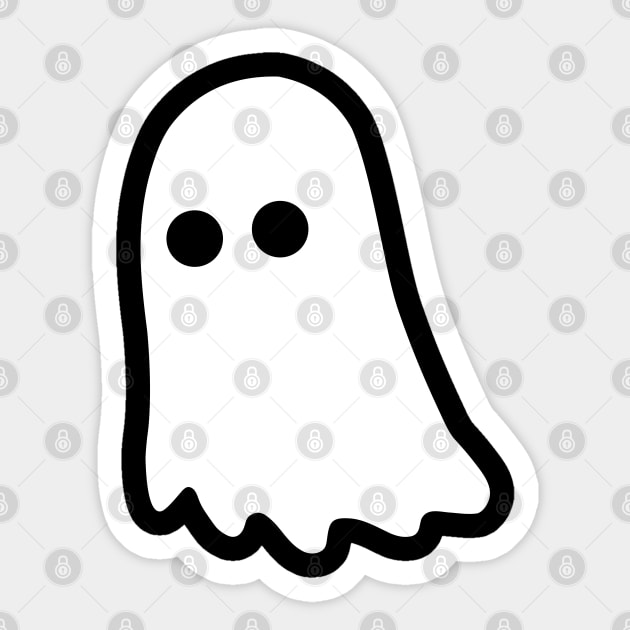 Cute Ghost – Simple Minimal Halloween Sticker by Butter Creative